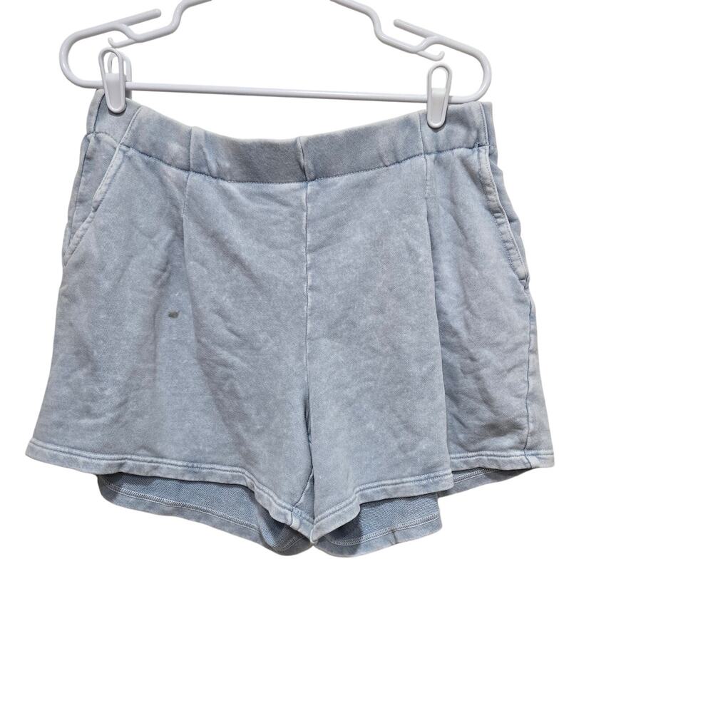 Aerie Real Soft Lounge Shorts Blue L Comfy Athleisure Elastic Waist